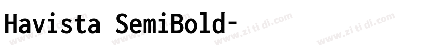 Havista SemiBold字体转换